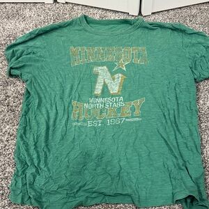 Green Minnesota North Stars Hockey T-Shirt
